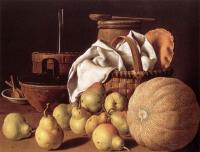 Melendez, Luis Egidio - Still-life with Melon and Pears